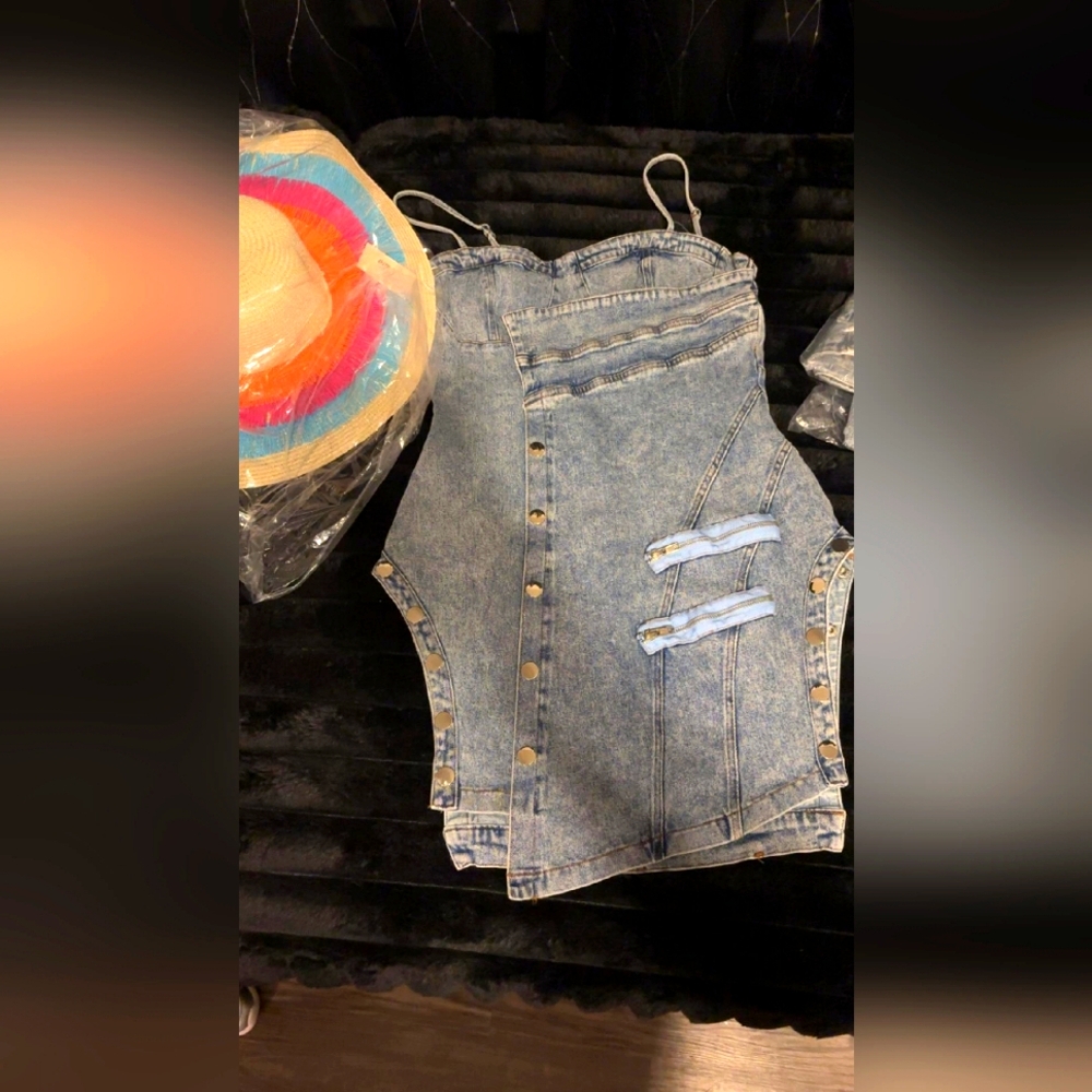 Denim Button-Up DRESS